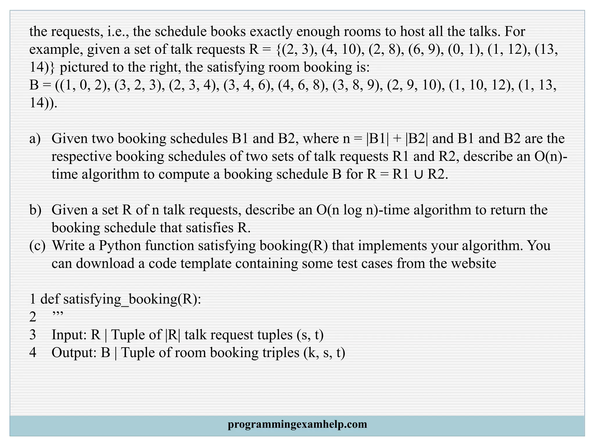 Algorithms Exam Help | PPTX