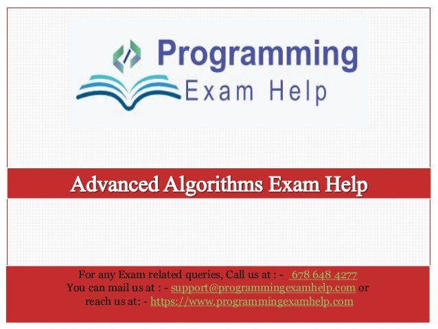 For any Exam related queries, Call us at : - 678 648 4277
You can mail us at : - support@programmingexamhelp.com or
reach us at: - https://www.programmingexamhelp.com
 