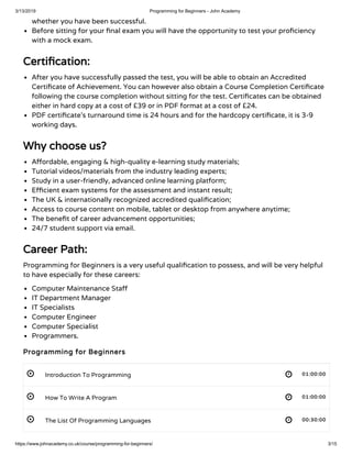 Programming for Beginners - John Academy | PDF