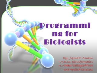 Programming for Biologists 