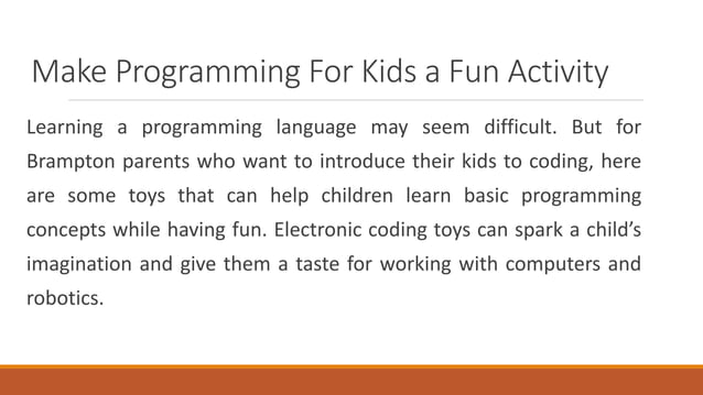 Programming for kids | PPTX