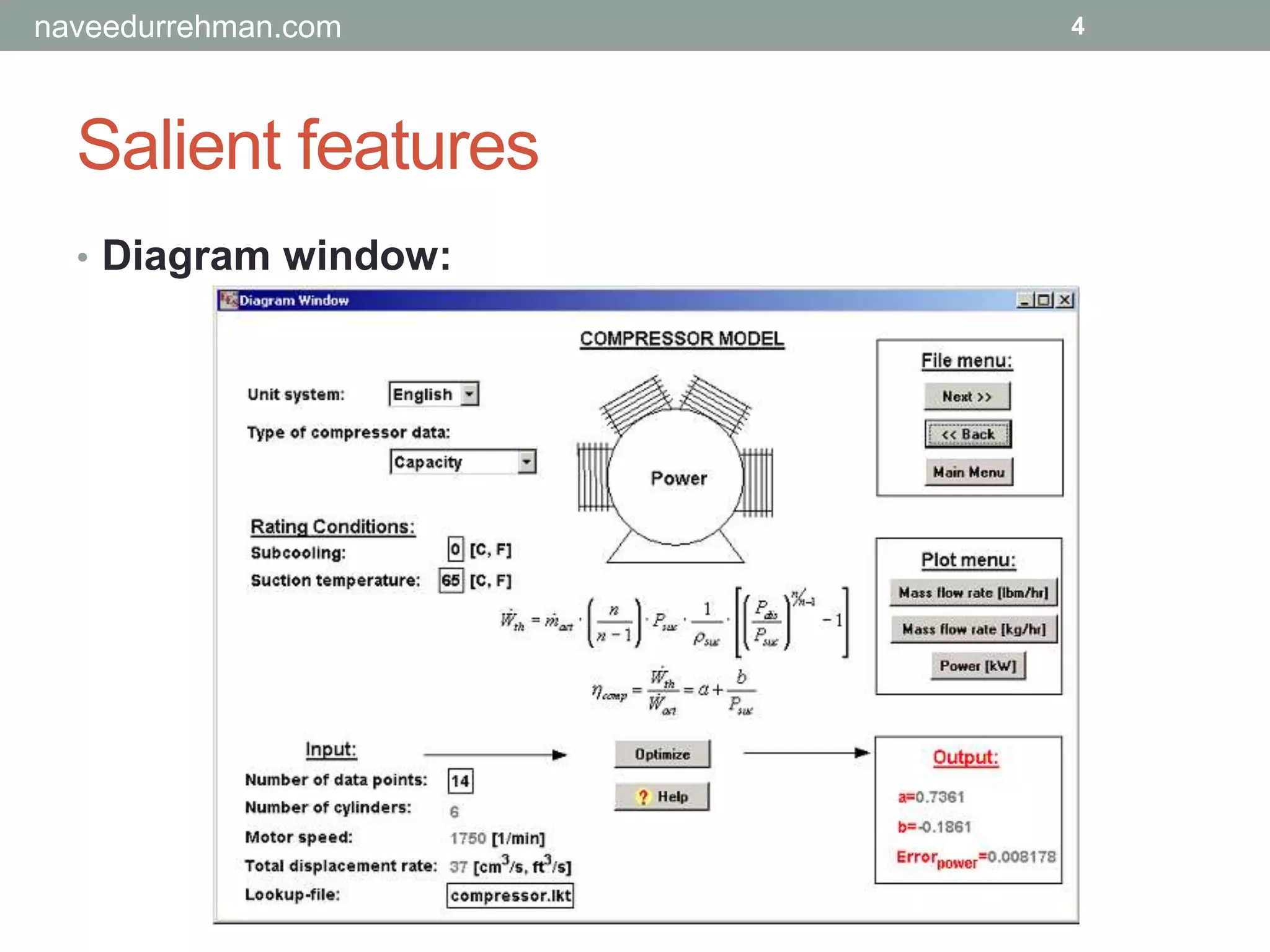 Salient features
• Diagram window:
4naveedurrehman.com
 
