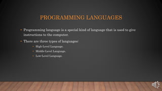 Programming fundamentals presentation | PPTX | Programming Languages ...