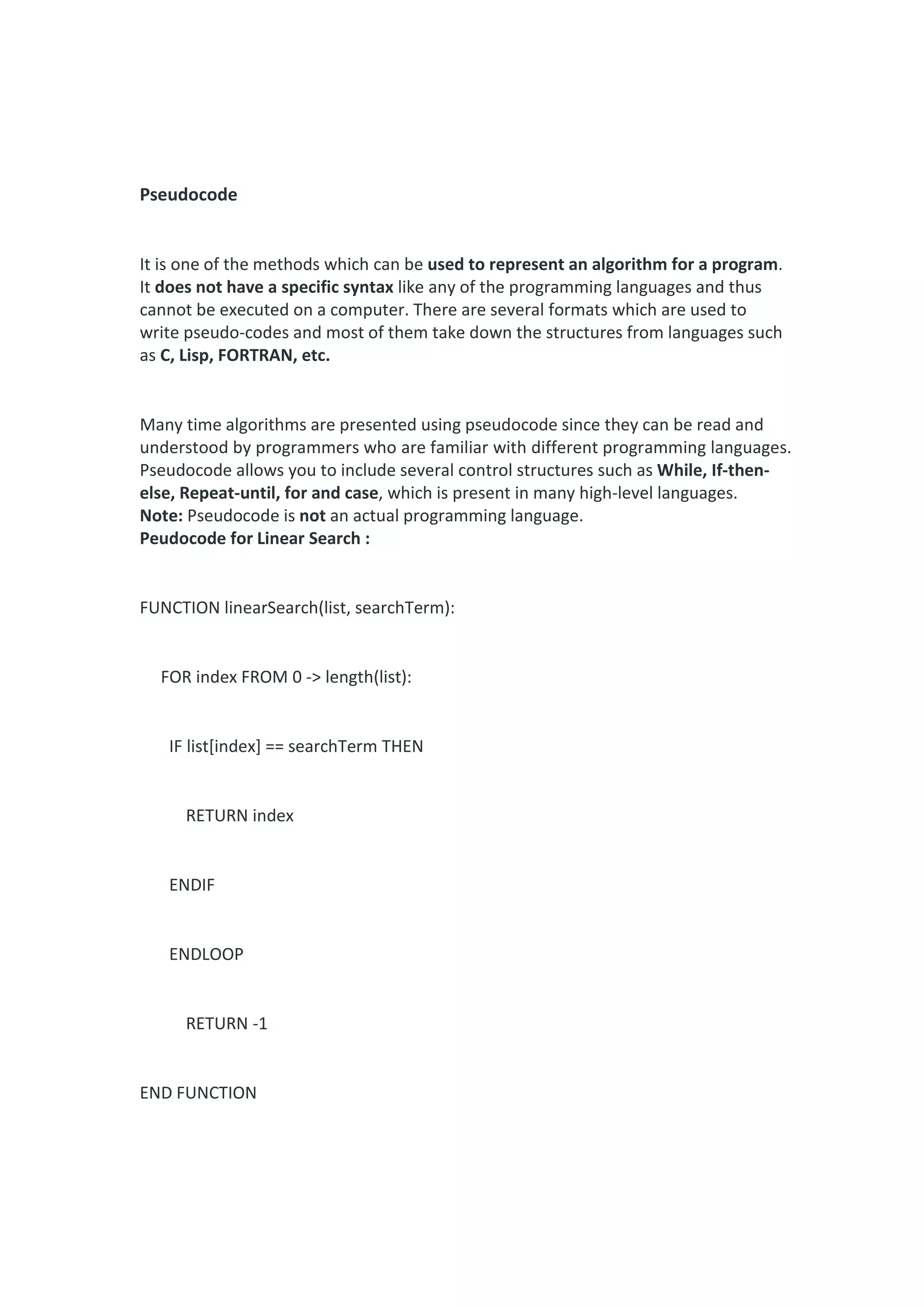 notes on Programming fundamentals | PDF