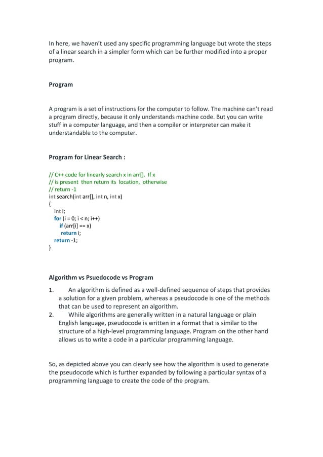 notes on Programming fundamentals | PDF