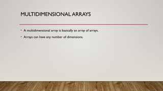 Comprehensive Guide to Multidimensional Arrays and Matrix Operations in ...