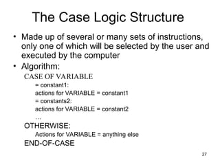 Comprehensive Guide to Programming Fundamentals and Logic Structures | PPT