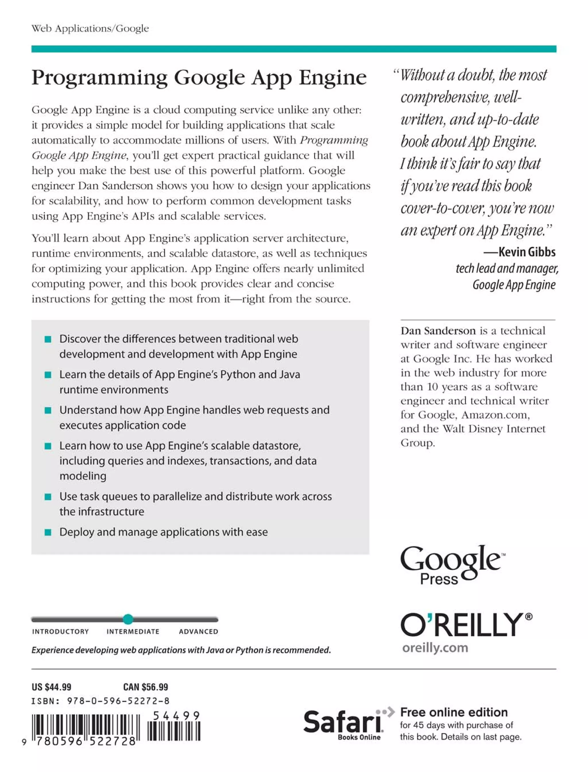 Programming google app engine