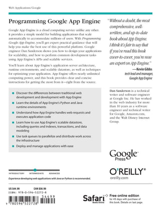 Programming google app engine