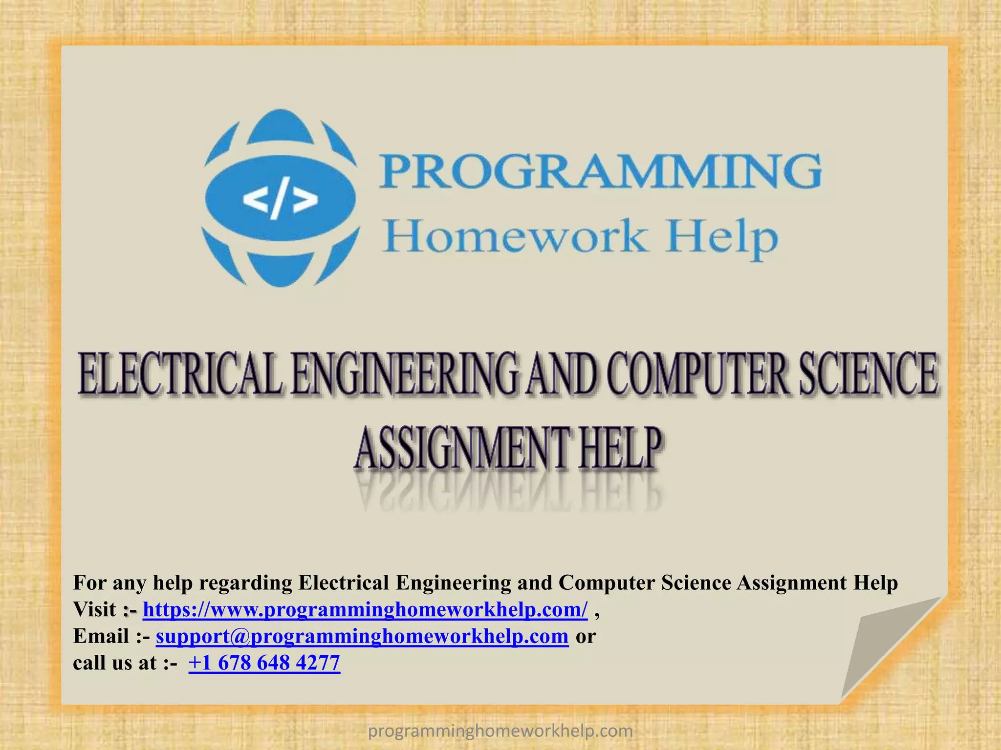 Computer Science Assignment Help | PPT