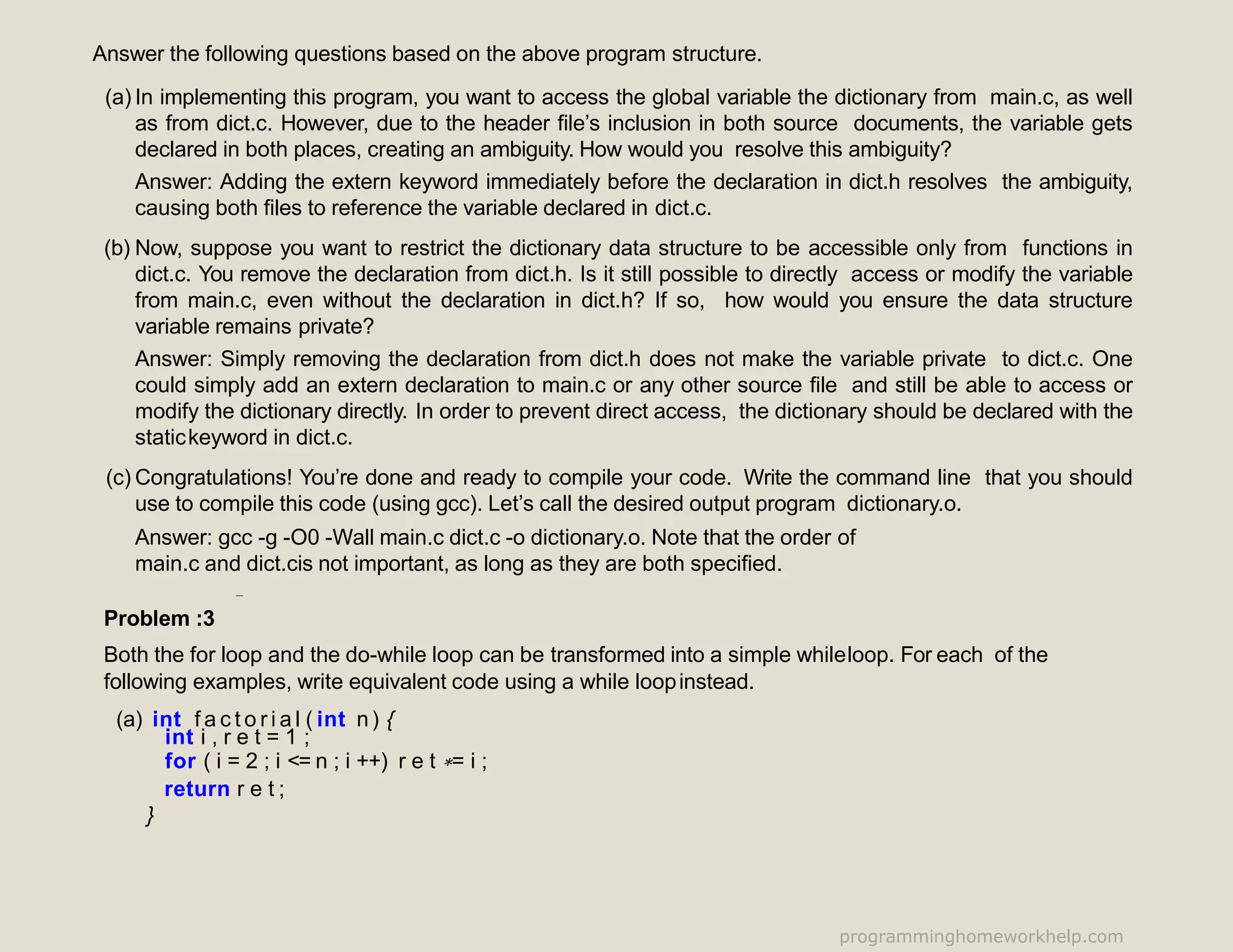 C Programming Homework Help | PPT