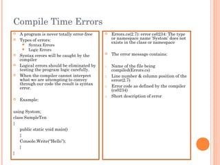 Programming with c# | PPT