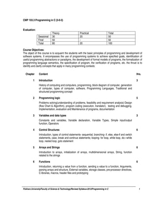 Programming in c (pokhara university) | PDF | Programming Languages ...