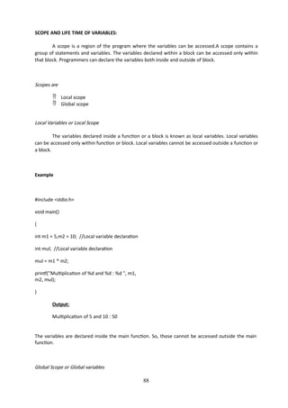 Full Basic Programming in c material ppt | PPTX