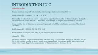 Programming in c arrays | PPT image.