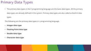 PROGRAMMING IN C- Data Types.pptx