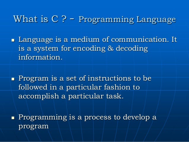 Programming in C [Module One]