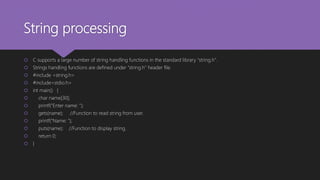 Programming in C (part 2) | PPT