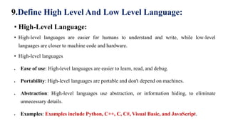 PROGRAMMING IN C UNIT I.pdffffffffffffffffffffffffd | PDF