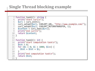 Single Thread blocking example
 