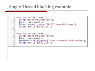 Single Thread blocking example
 