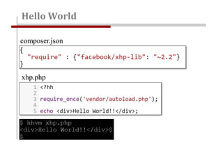 Hello World
composer.json
xhp.php
 