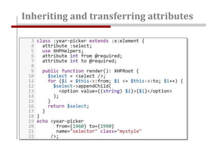 Inheriting and transferring attributes
 