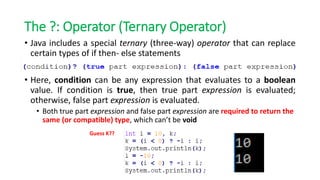 Programming in Java-Operators in Java with examples | PDF