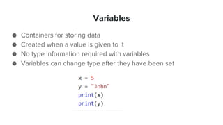 Programming in python | PPT