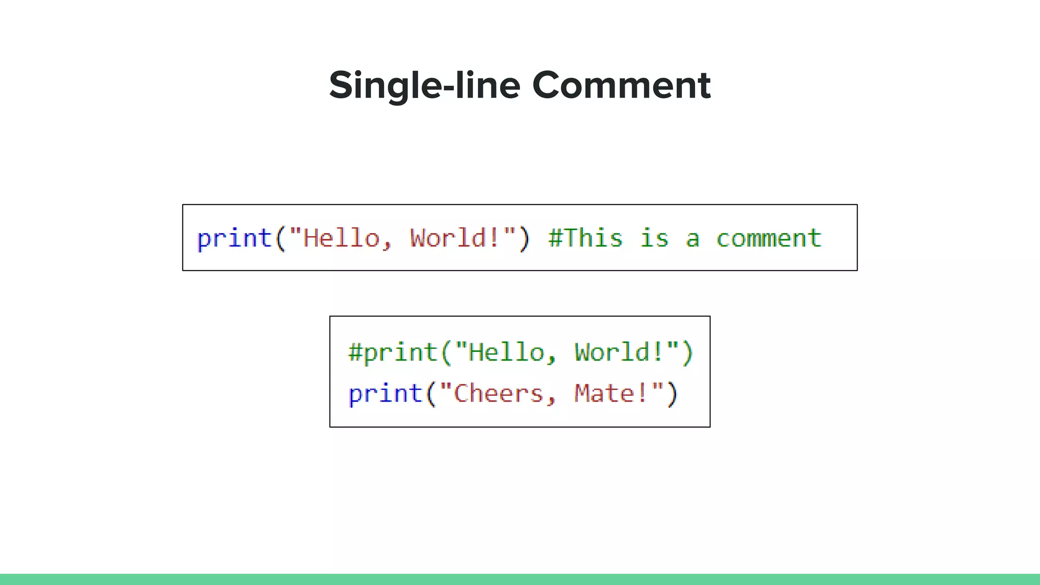 Single-line Comment 
