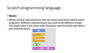 Scratch Color Blocks Programming in scratch | PPTX