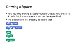 Scratch Program Square Programming in scratch | PPTX