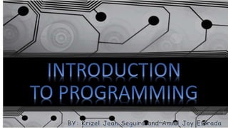 Introduction to Programming | PPTX