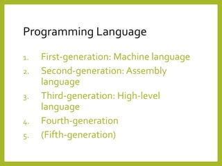 Programming introduction | PPT