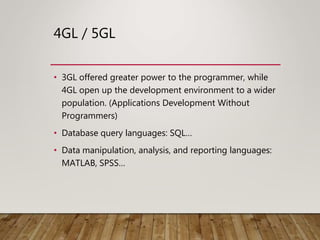 ProgrammingIntroduction.ppt | Programming Languages | Computing