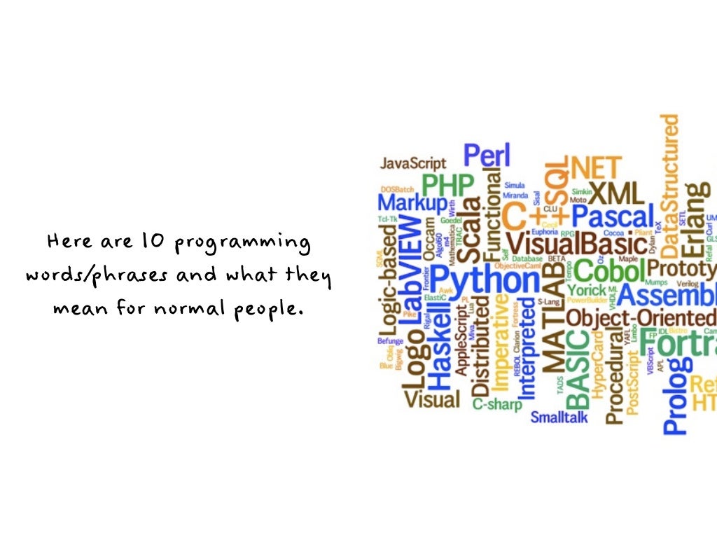 Here are 10 programming words/phrases