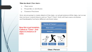 Now this is just template,
Called as “Class”, and
object is instance of
class
 