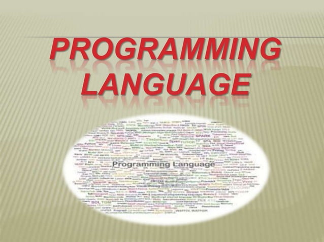 Programming language | PPT