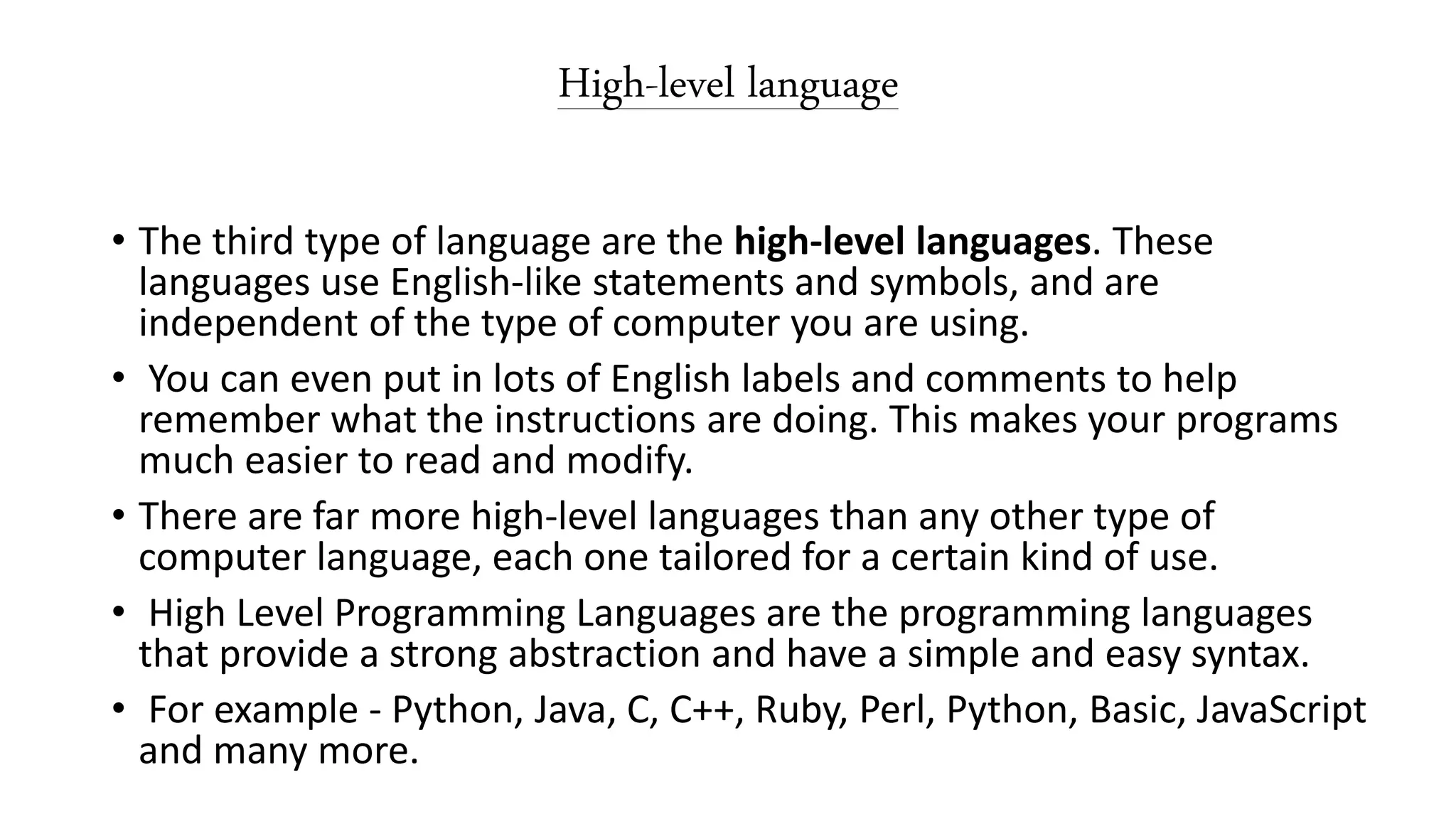 Programming Language | PPT