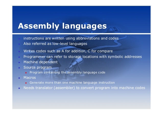 Labels in assembly language examples