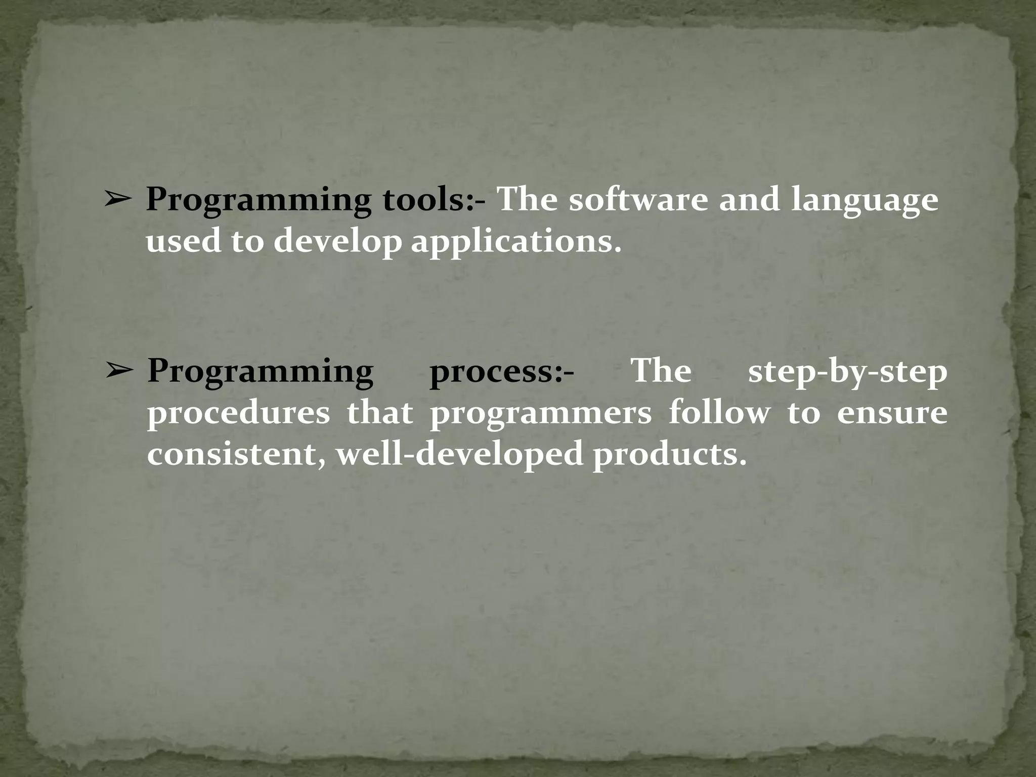 Programming language and process | PPT