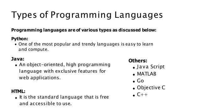 Programming Language At A Glance- Sample Assignment | PPT