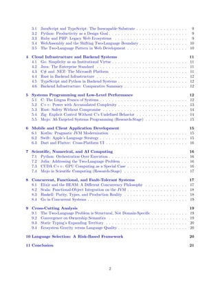 Comparing 20 Programming Languages by Domain | PDF