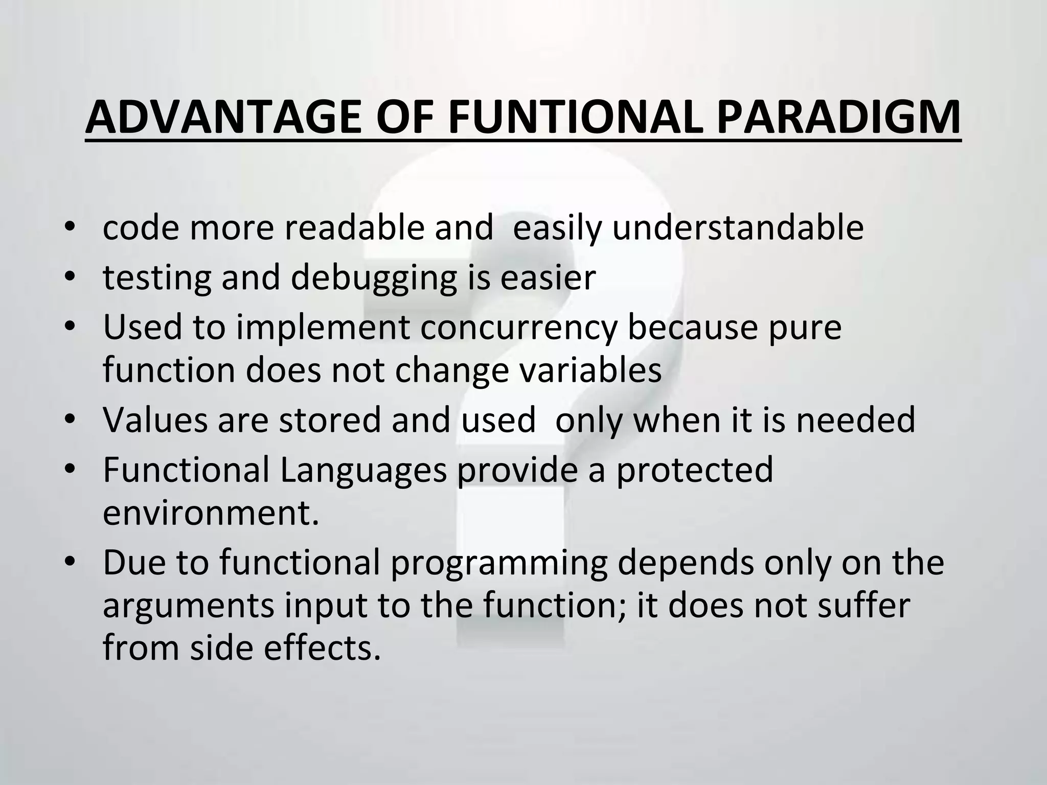 Programming language paradigms | PPTX | Programming Languages | Computing