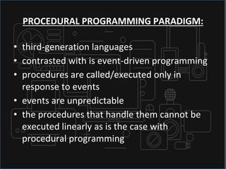 Programming language paradigms | PPTX