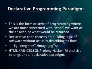 Programming language paradigms | PPTX