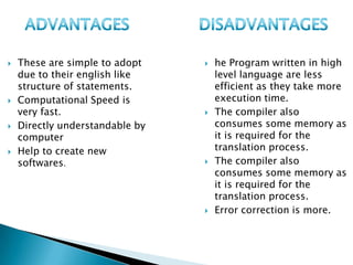 Programming languages | PPTX | Programming Languages | Computing