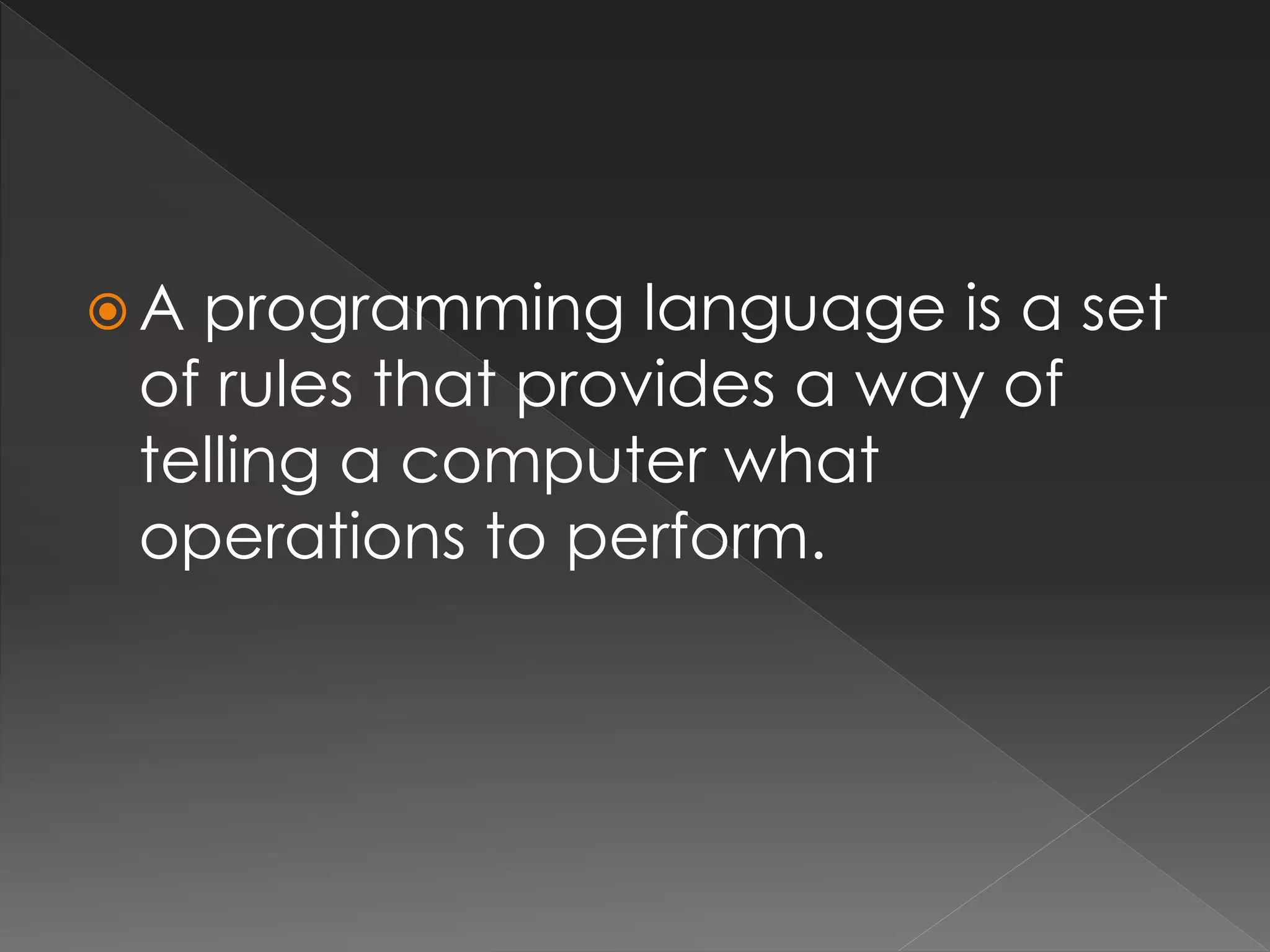 Programming languages | PPT