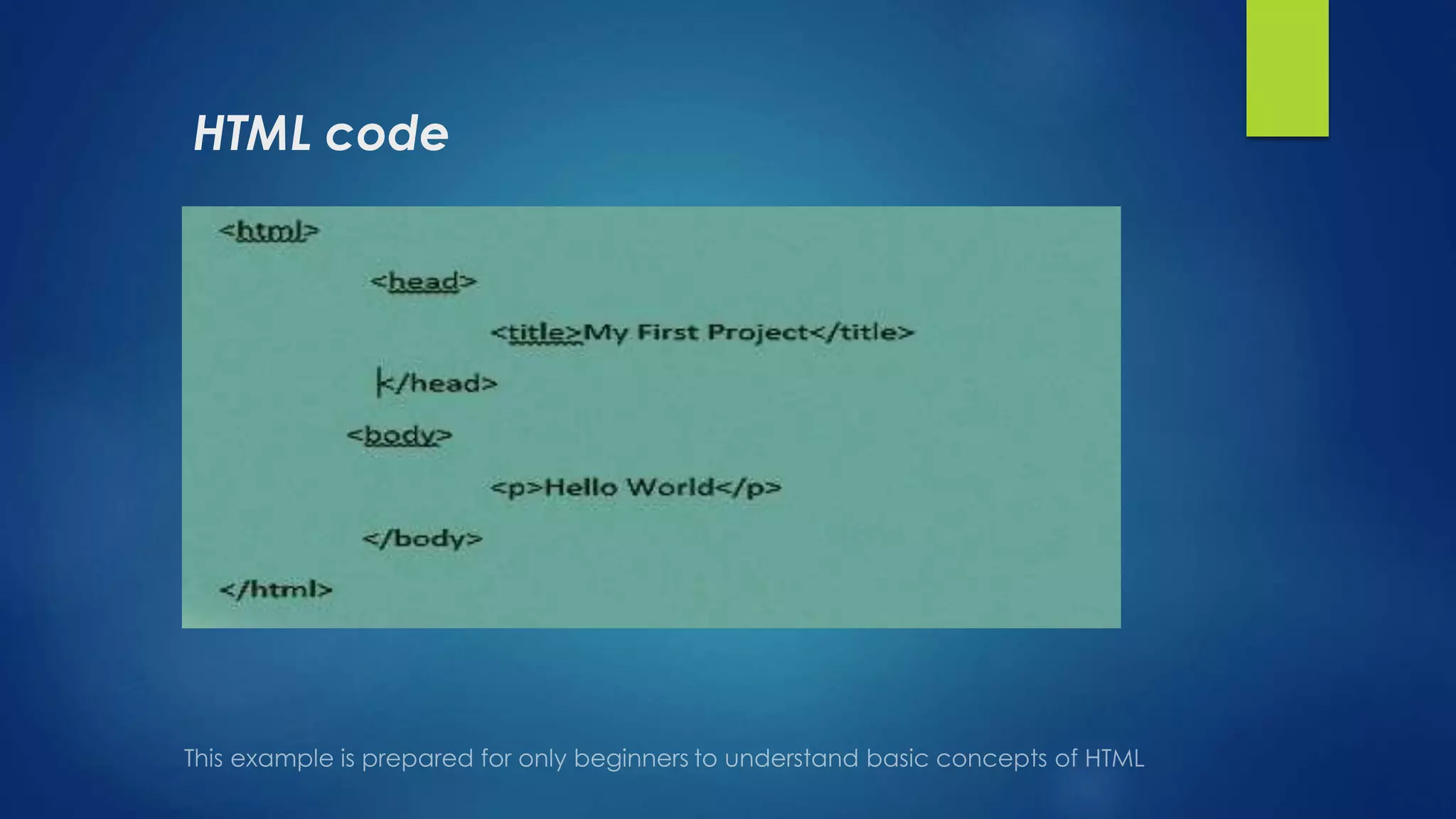 HTML code
 