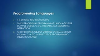 Programming languages | PPTX